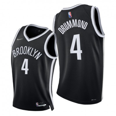 NikeBrooklyn Nets #4 Andre Drummond Youth 2021-22 75th Diamond Anniversary NBA Jersey Black